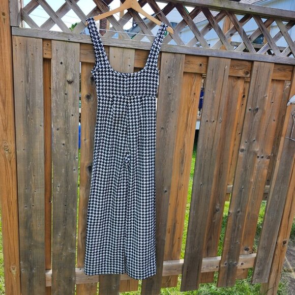 SHEIN Houndstooth Print Suspender Jumpsuit Women's Size XS - Picture 6 of 10